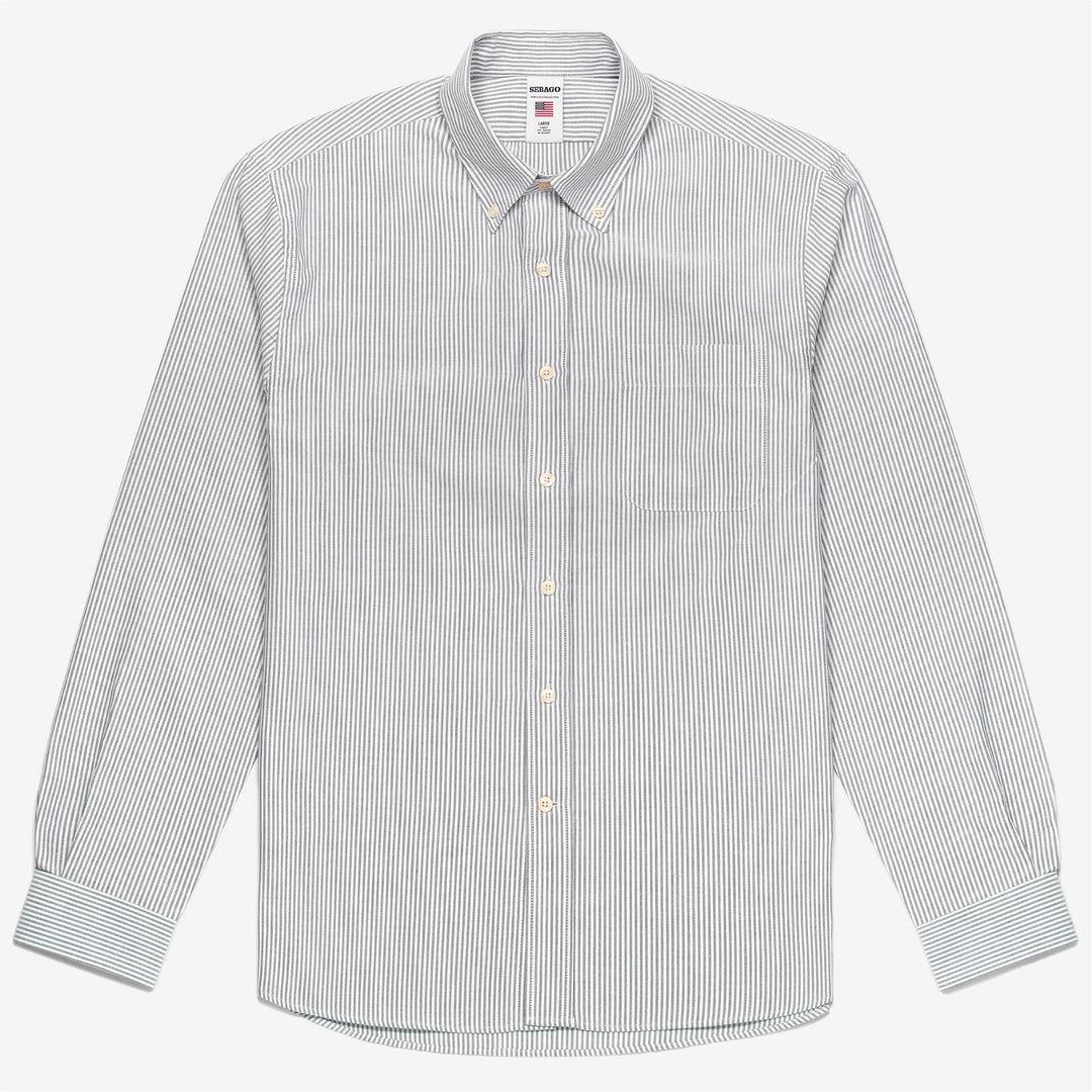 Blue White Men's Yachting Button-Down Cotton Shirt 01