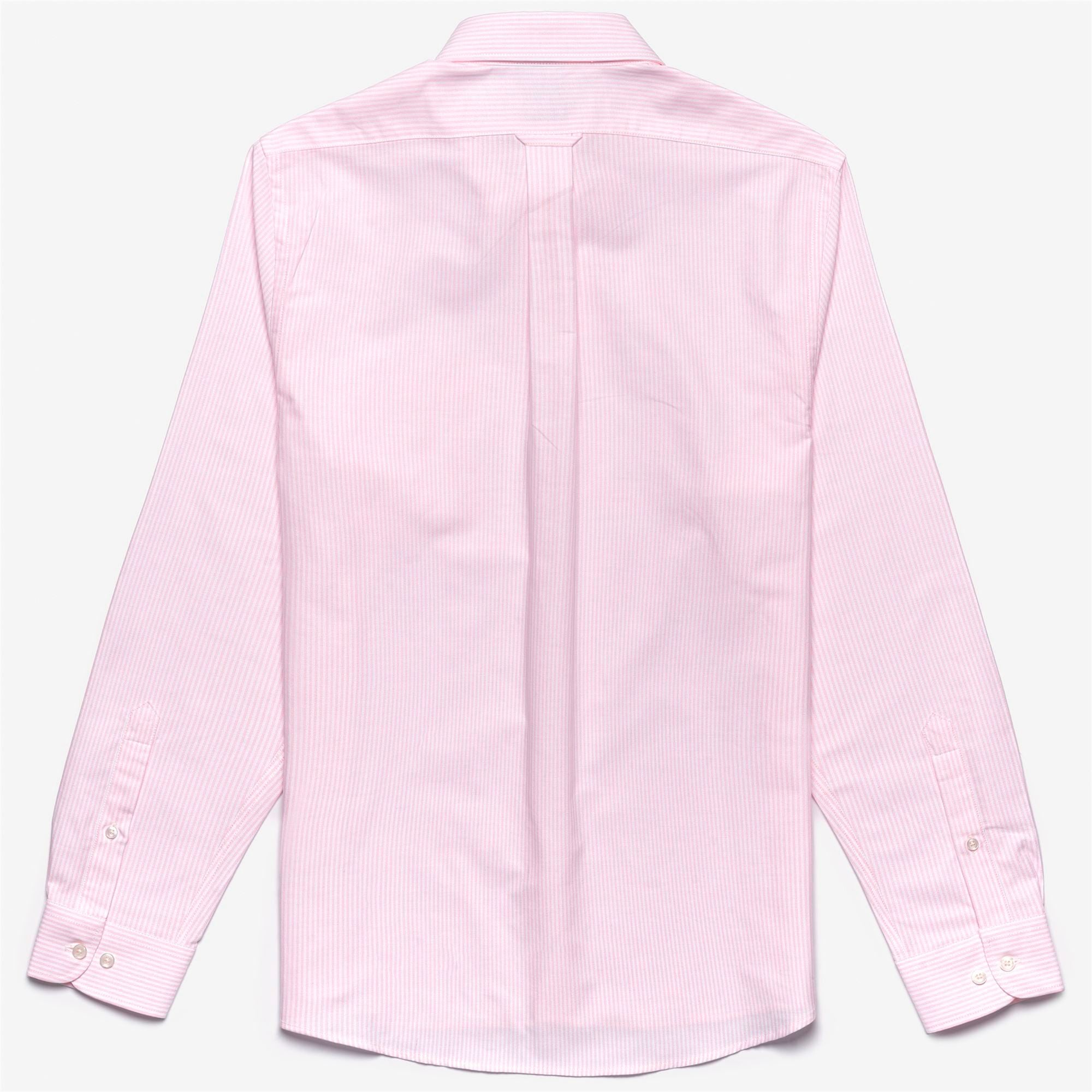 SHIRTS Man DOUBLING Button Down PINK-WHITE
