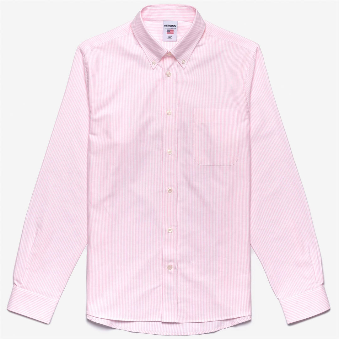 Pink Violet Men's Yachting Button-Down Cotton Shirt 01
