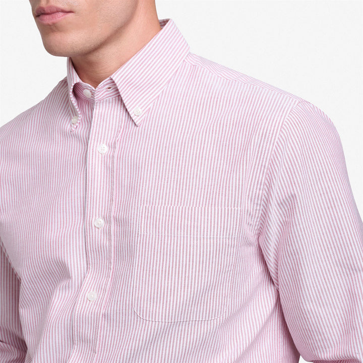 Pink Violet Men's Yachting Button-Down Cotton Shirt 4