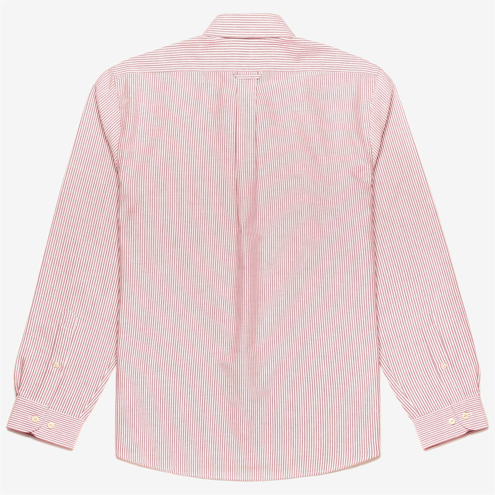 Red White Men's Yachting Button Down Cotton Shirt 02