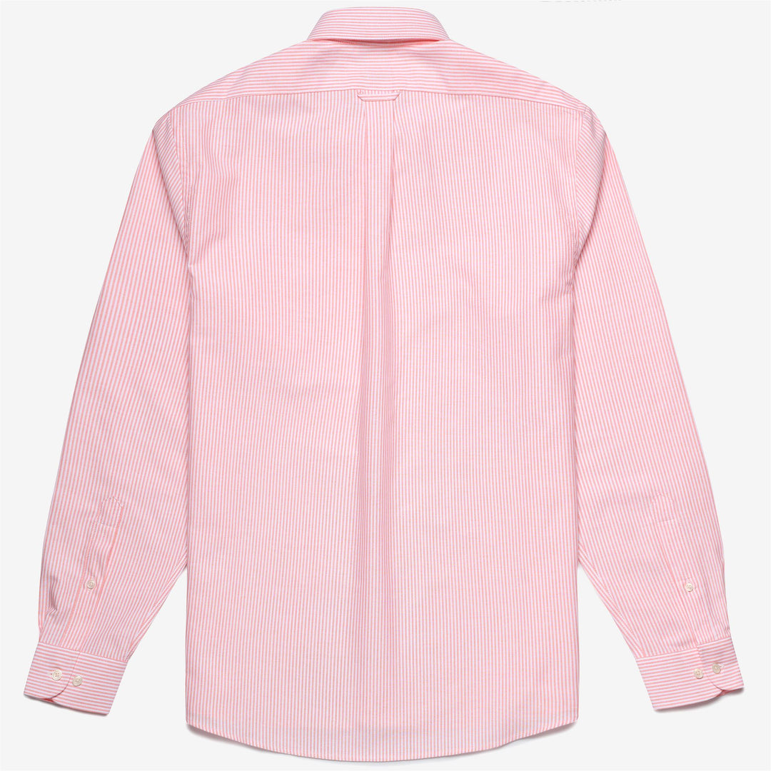 Camisa de algodón con botones para hombre, color naranja claro, para yates main