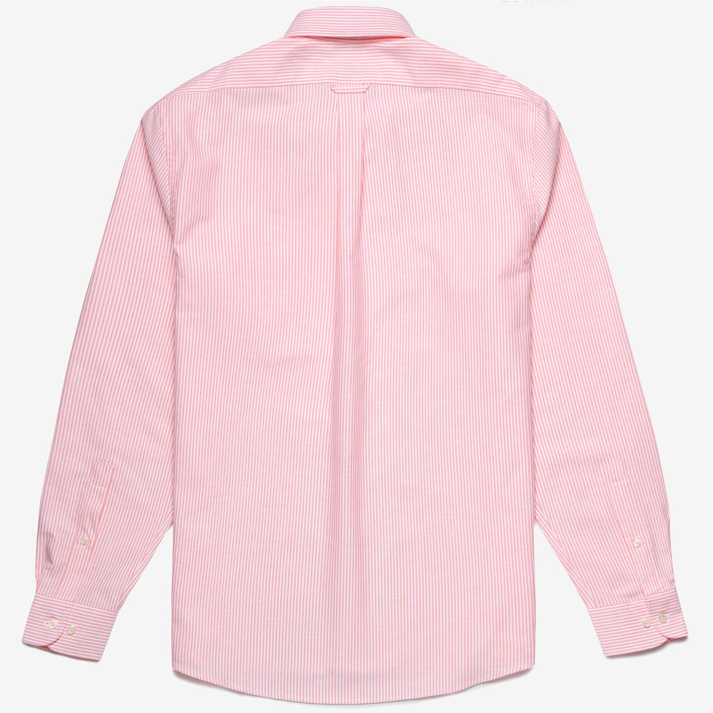 Camisa de algodón con botones para hombre, color naranja claro, para yates 02
