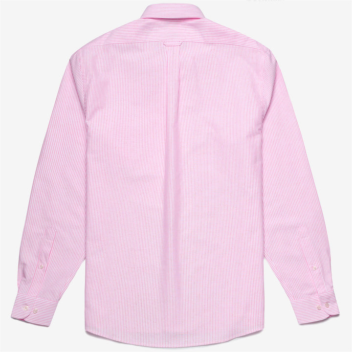 Camisa de algodón con botones para hombre, color rojo fucsia 2