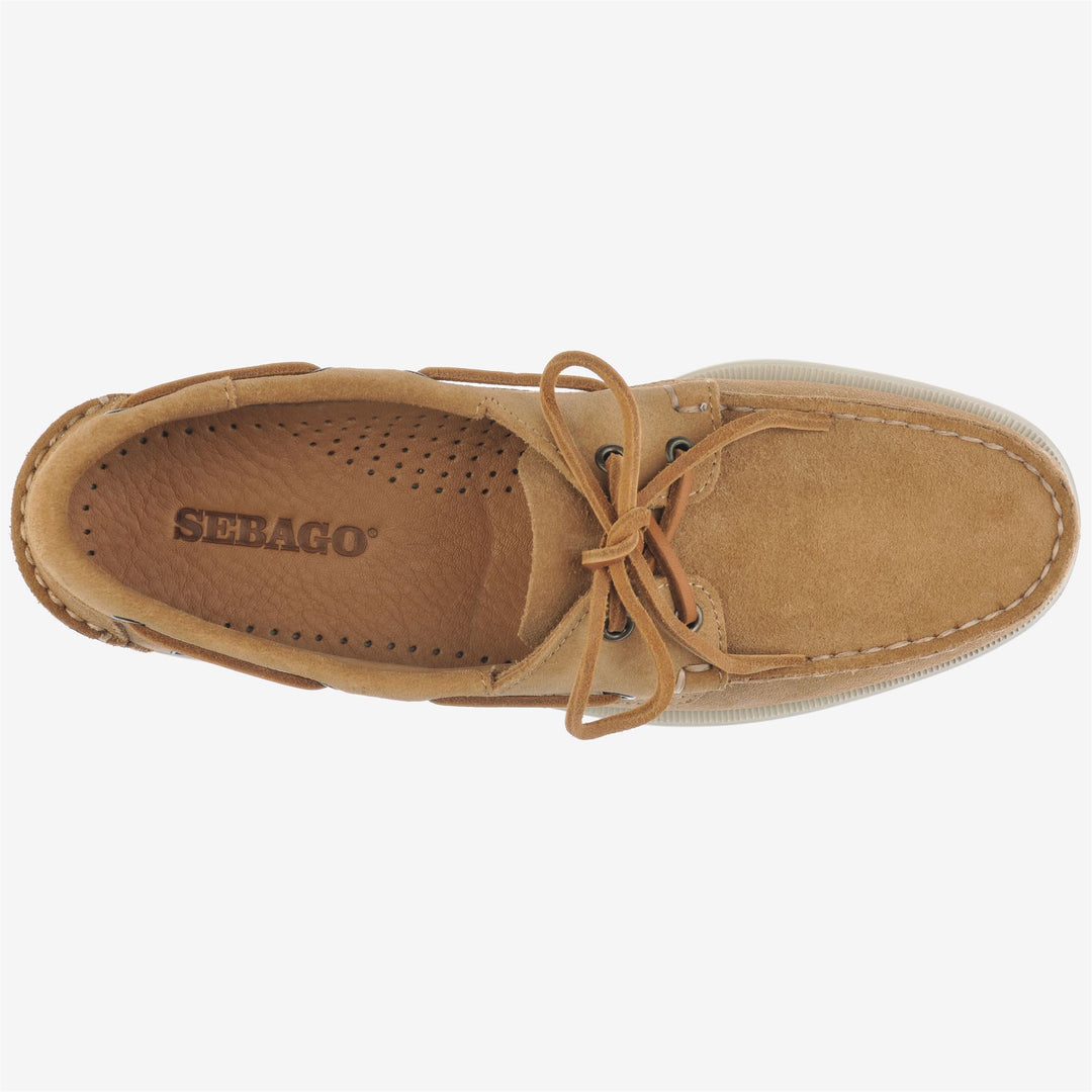 Cognac brown Men's Nautical Moccasin Boat Shoes for Yachting main