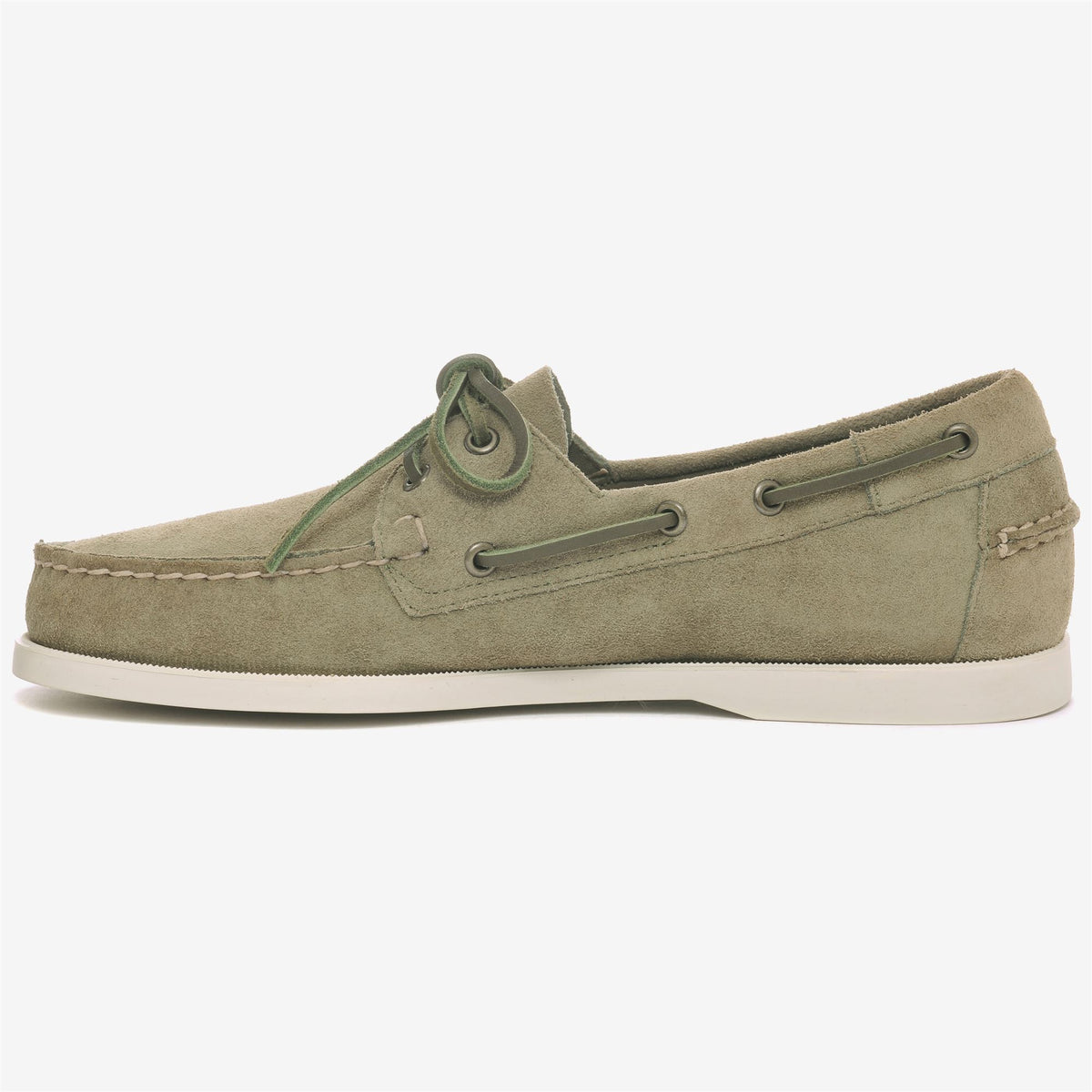 Green Men's Suede Boat Shoe