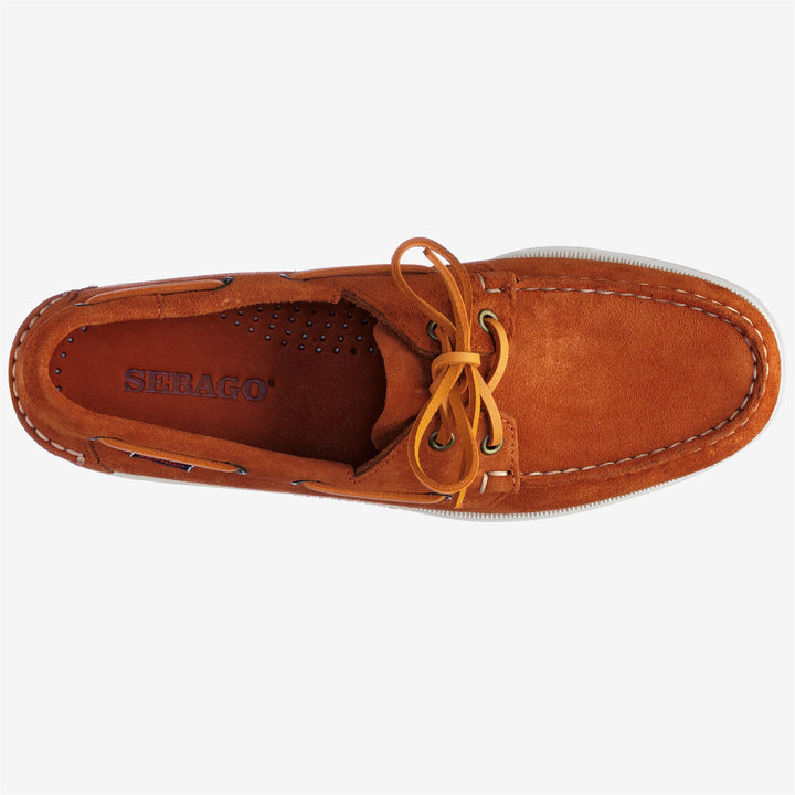 Mocassini Nautici Docksides Uomo Marrone Brandy per Vela 4