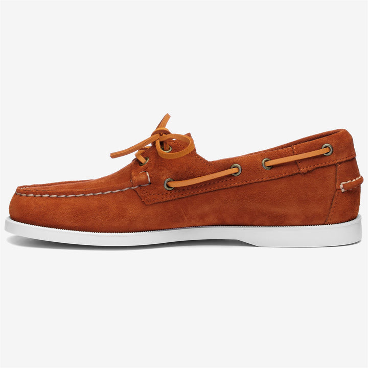 Mocassini Nautici Docksides Uomo Marrone Brandy per Vela 3