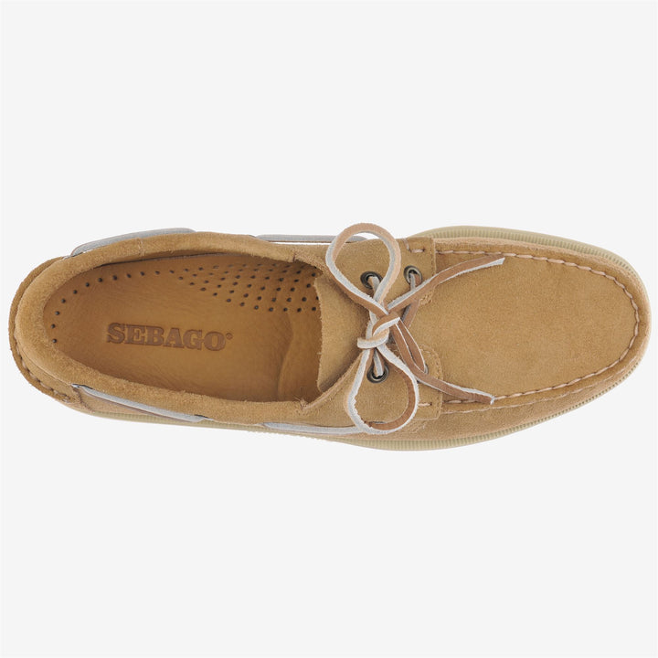 Zapatos náuticos tipo mocasín beige para hombre 4