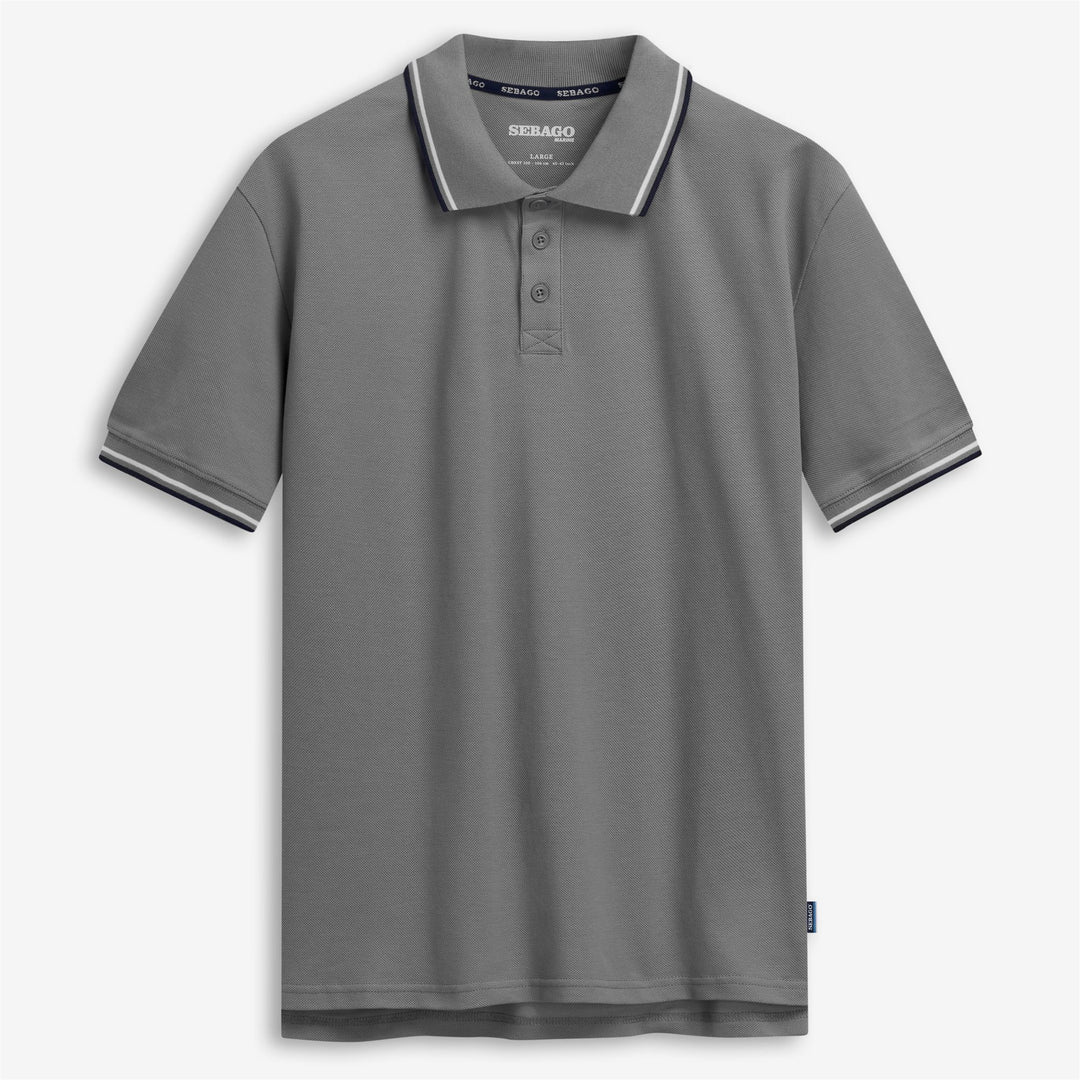 Polo da Vela Uomo Grigia in Cotone Confortevole 01