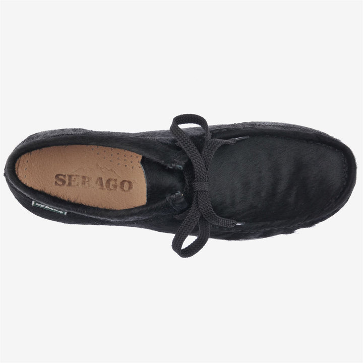 Mocasines negros de piel de corte bajo para mujer para el tiempo libre 4