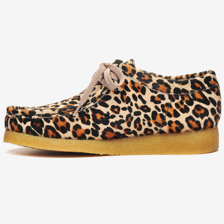 Mocasines de piel de corte bajo para mujer en color amarillo leopardo para el tiempo libre 3