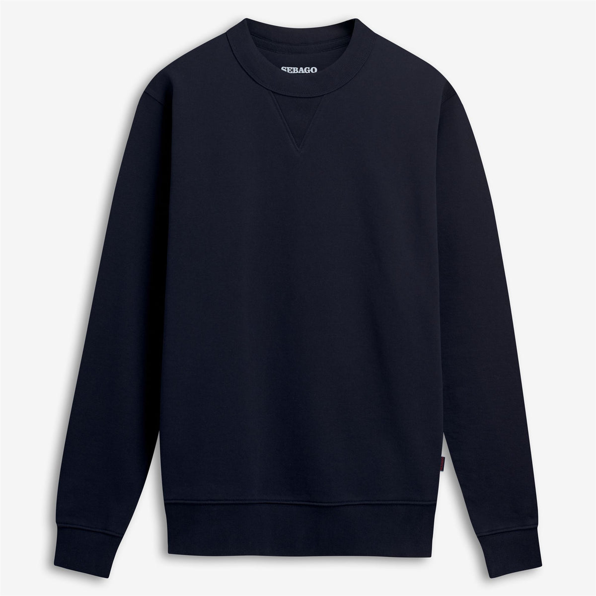 Felpa girocollo in cotone blu unisex