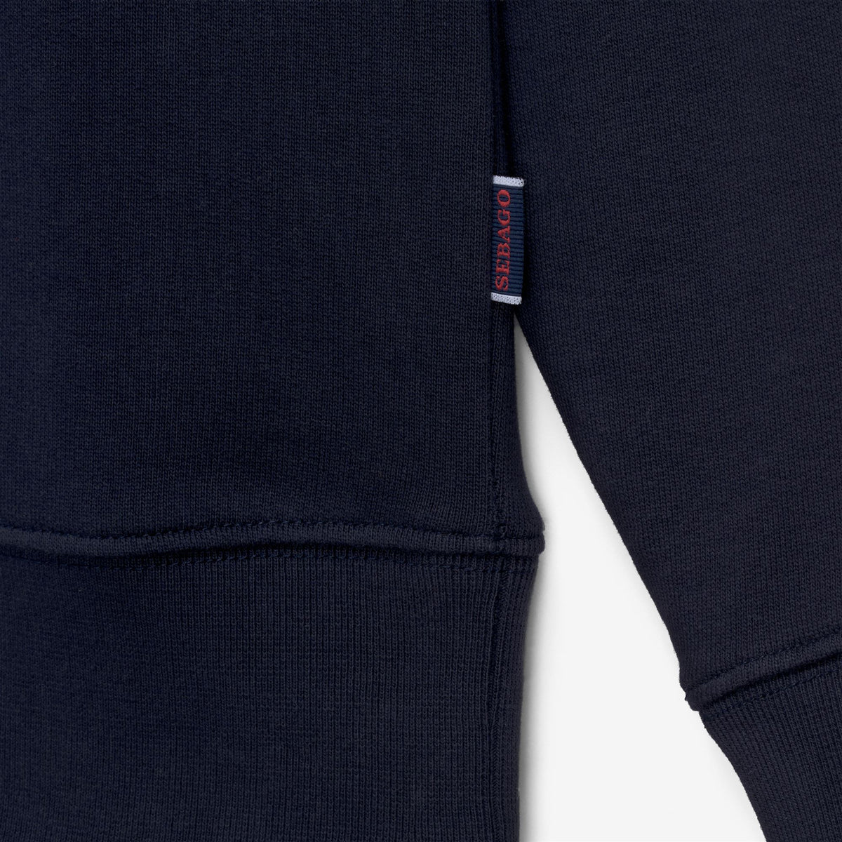 Felpa girocollo in cotone blu unisex