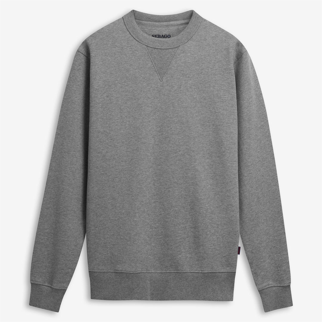 Grey Unisex Yachting Fleece Jumper with Ribbed Details 01