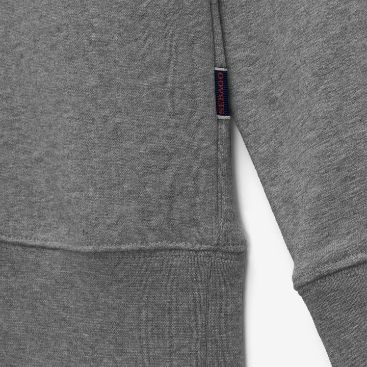 Grey Unisex Yachting Fleece Jumper with Ribbed Details 3
