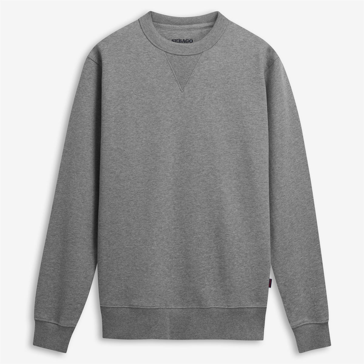 Felpa girocollo in cotone grigio unisex