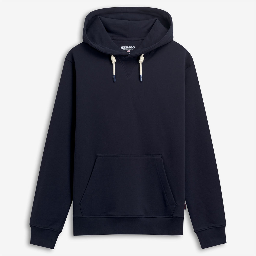 Sudadera con capucha de forro polar unisex azul marino para yates 01