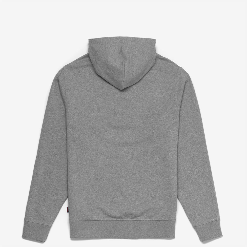 Grey Unisex Yachting Fleece Hoodie Jumper with Ribbed Details 02