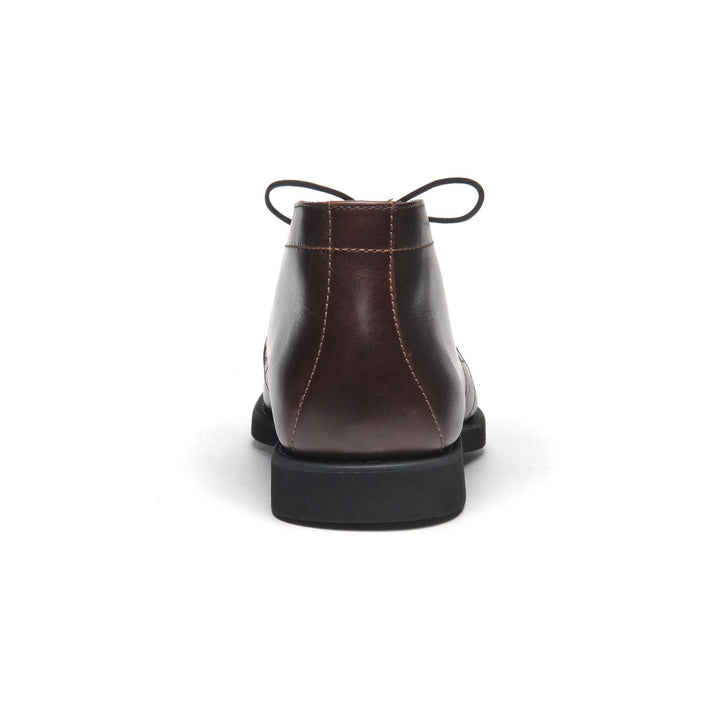 Dark Brown Men's Laced Ankle Boots for Business Wear 5