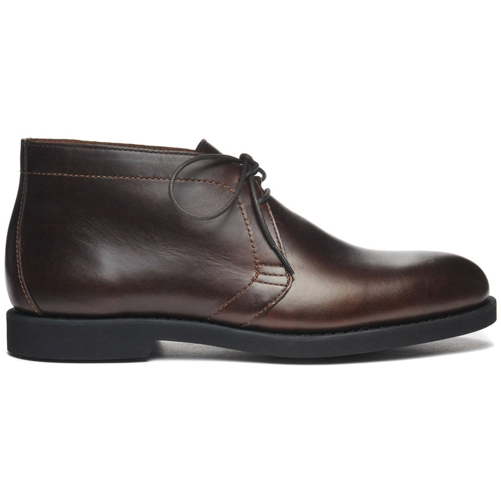 Dark Brown Men's Laced Ankle Boots for Business Wear 1