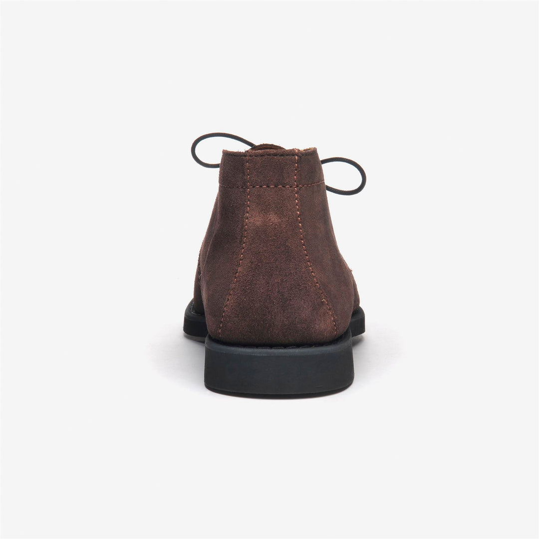 Dark Brown Men's Suede Laced Ankle Boots for Business main