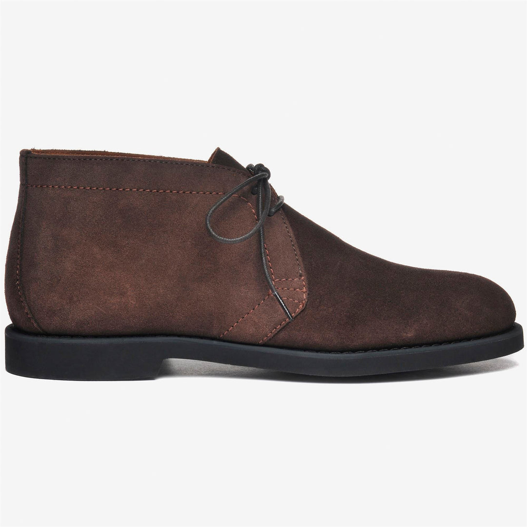 Dunkelbraune Herren Wildleder Schnürstiefeletten für den Business-Bereich 01