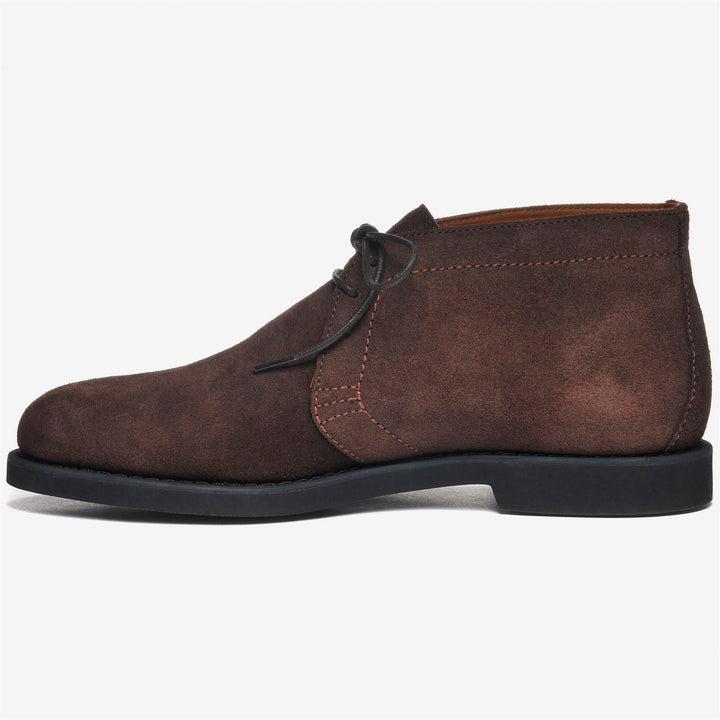 Dark Brown Men's Suede Laced Ankle Boots for Business 3