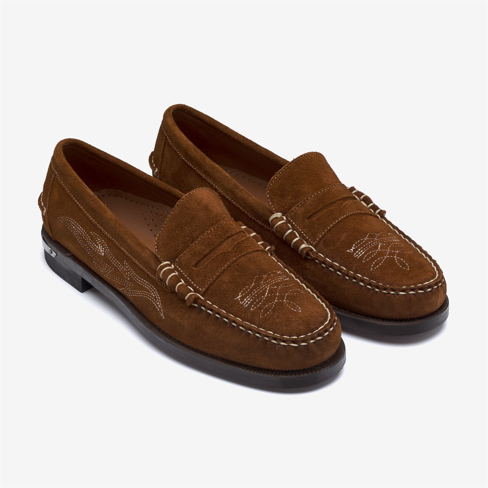 Cognac brown Men's Leather Moccasin Loafers 02
