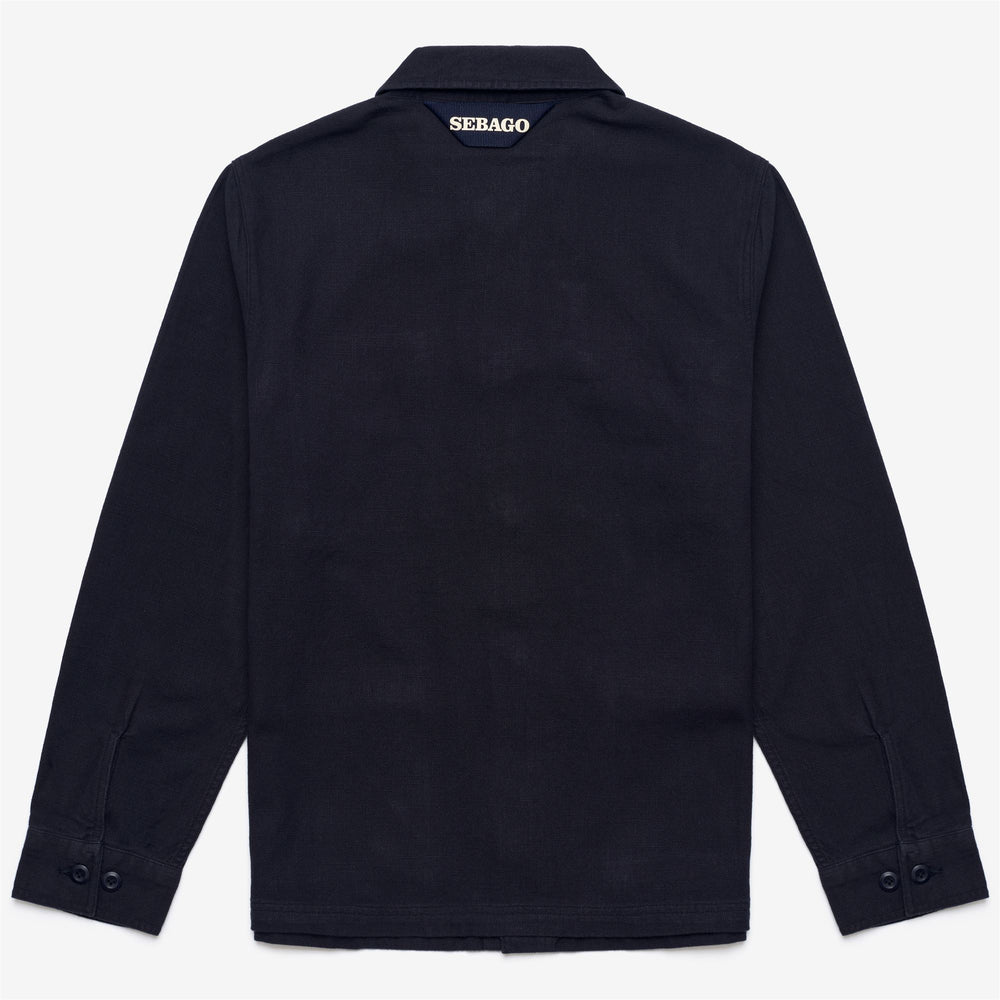 Marineblaue Unisex-Yachting-Mitteljacke aus weicher Baumwolle 02