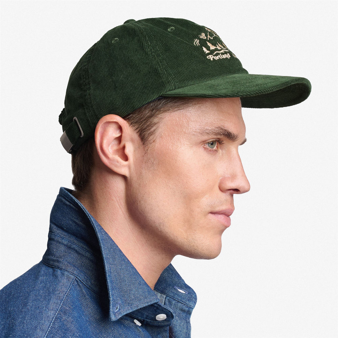 Olive green Unisex Corduroy Cap for Leisure Wear main