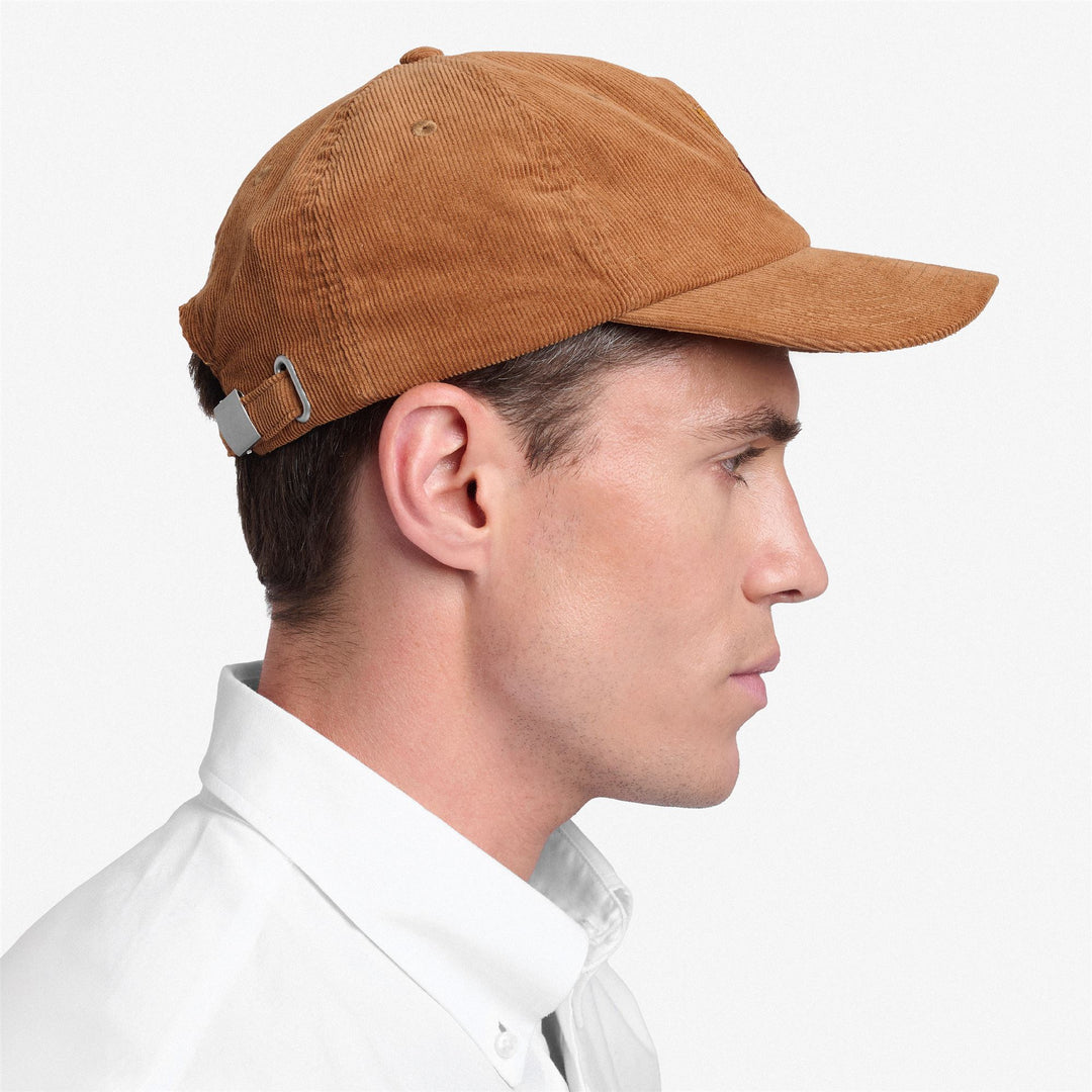 Brown unisex Corduroy Cap for Leisure with Adjustable Strap main