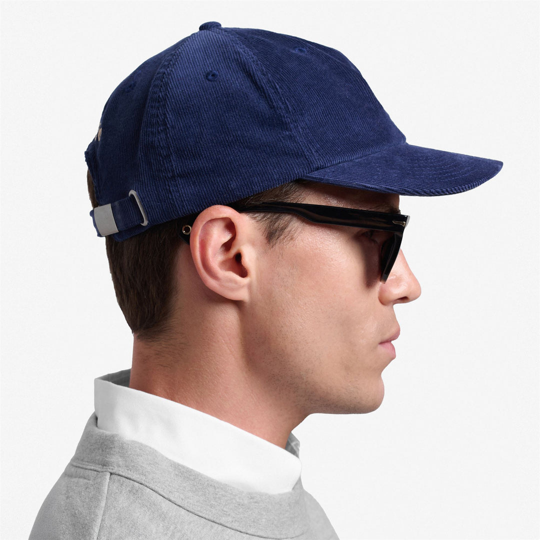 Navy Blue Unisex Corduroy Baseball Cap for Leisure Wear main
