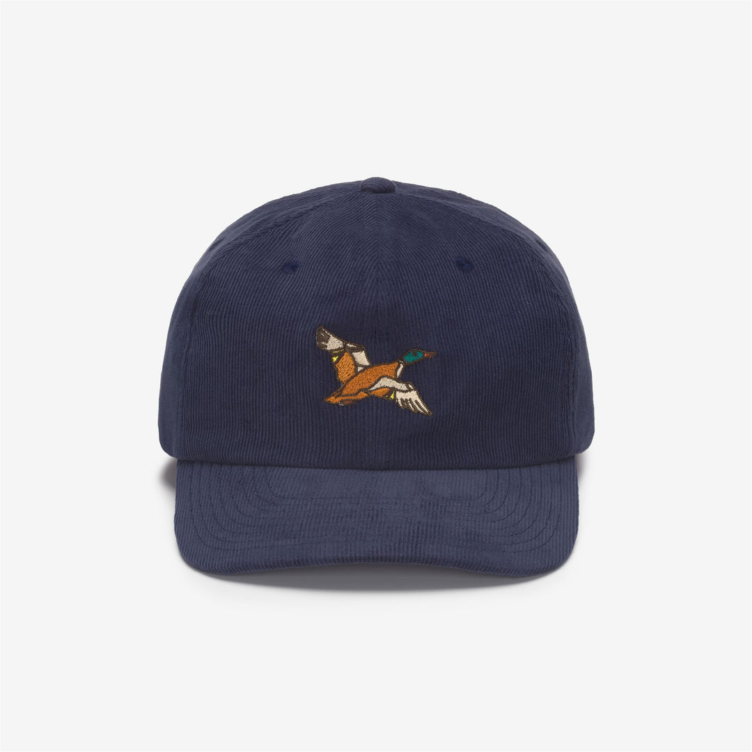 Navy Blue Unisex Corduroy Baseball Cap for Leisure Wear 01
