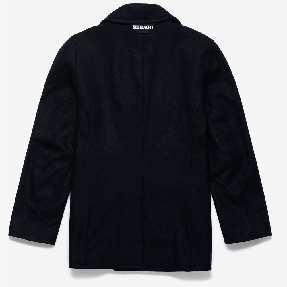 Marine Blue Unisex Yachting Mid Jacket with Wool Blend Fabric 02