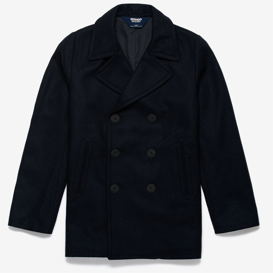 Marine Blue Unisex Yachting Mid Jacket with Wool Blend Fabric 01