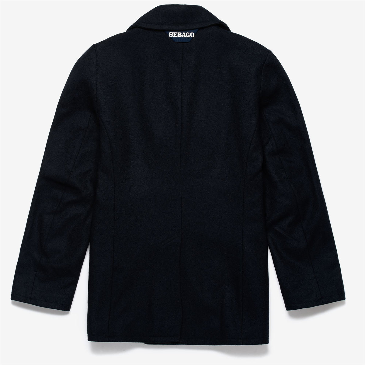 Blue Unisex Wool Pea Coat