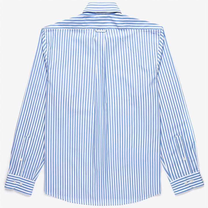 Navy blue Unisex Yachting Button-Down Shirt in Striped Cotton 2