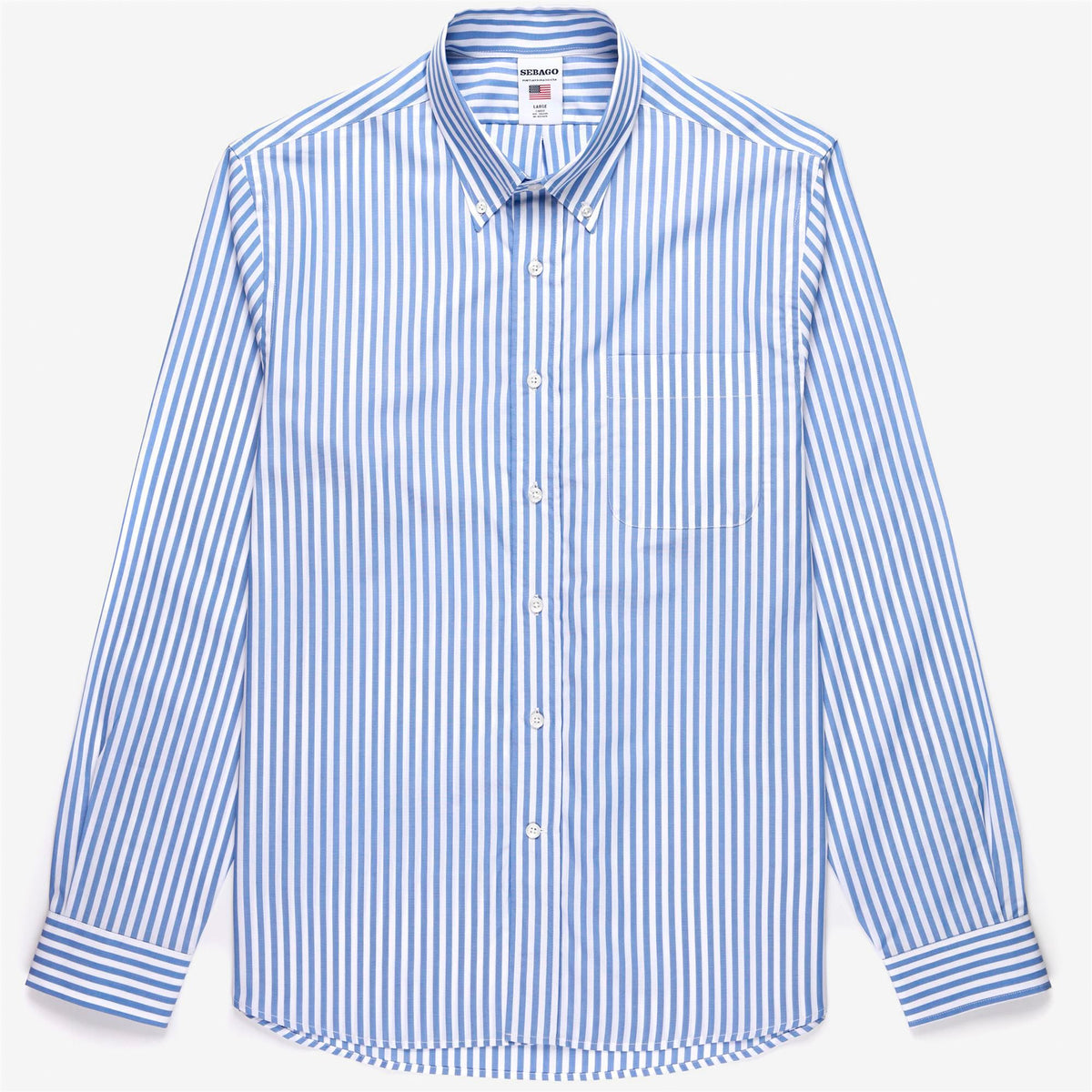 White Unisex Cotton Button-Down Shirt