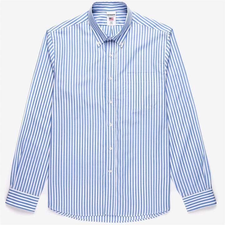 Camicia Button-Down Unisex da Yachting a Righe in Cotone Blu Navy 1