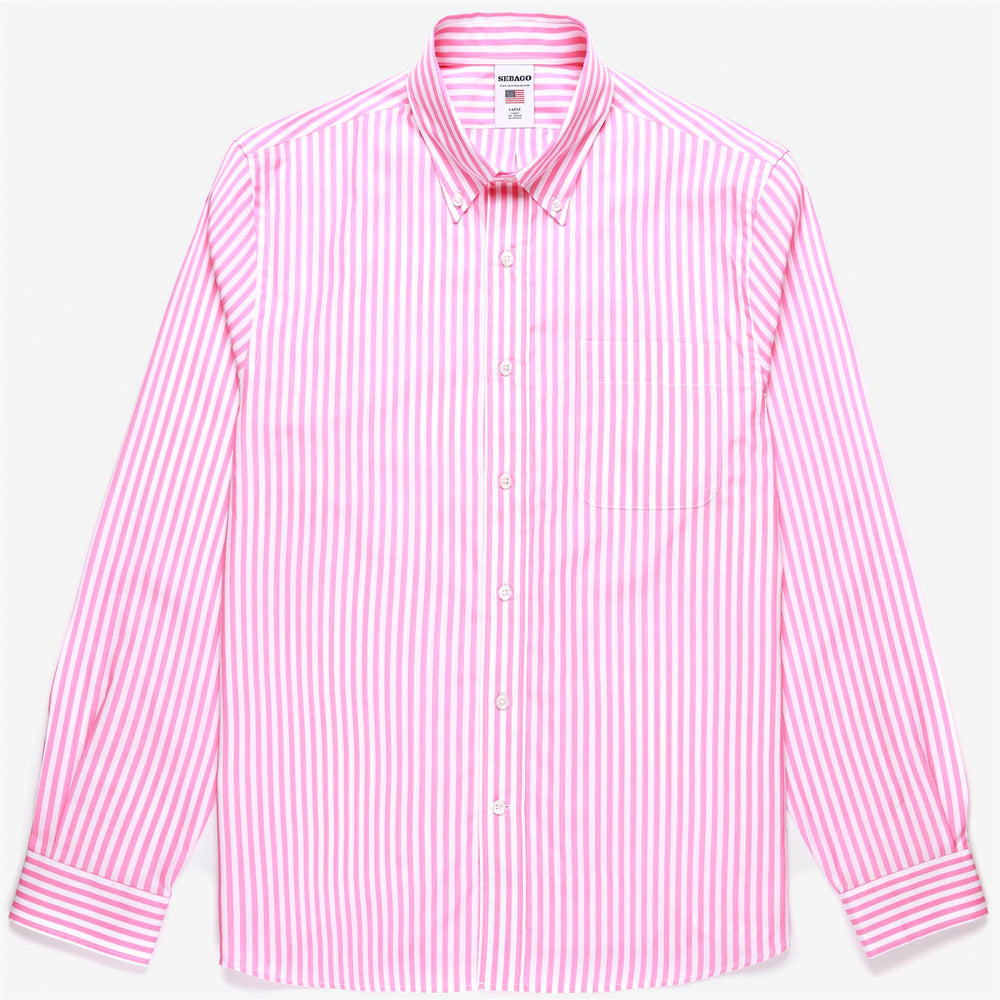 SHIRTS Unisex OAKLAND Button Down WHITE-PINK