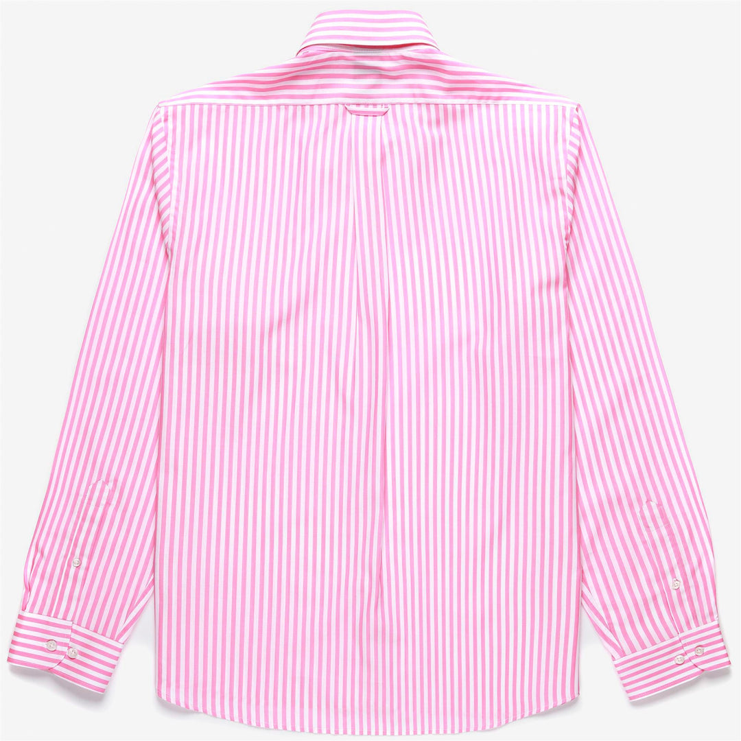 Weiß-rosa Unisex Yachting Button-Down-Hemd mit Tasche main