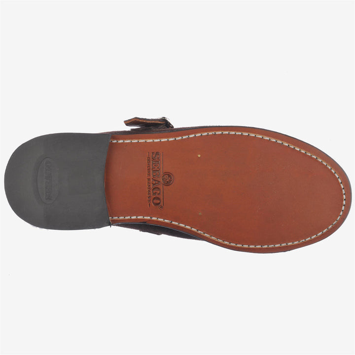 Dark Brown Women's Business Moccasins with Adjustable Buckle 2