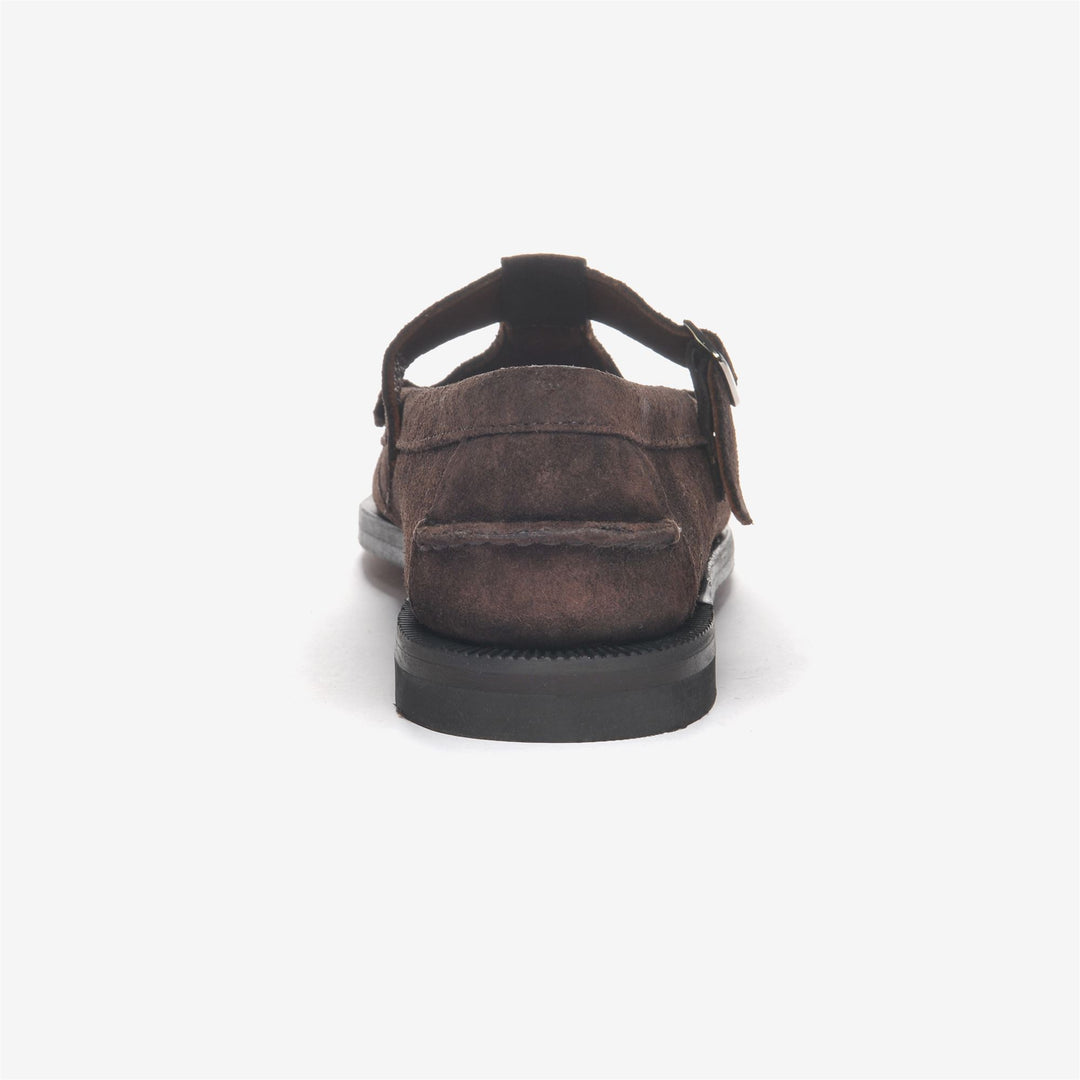 Dark Brown Women's Business Moccasins with Adjustable Buckle main