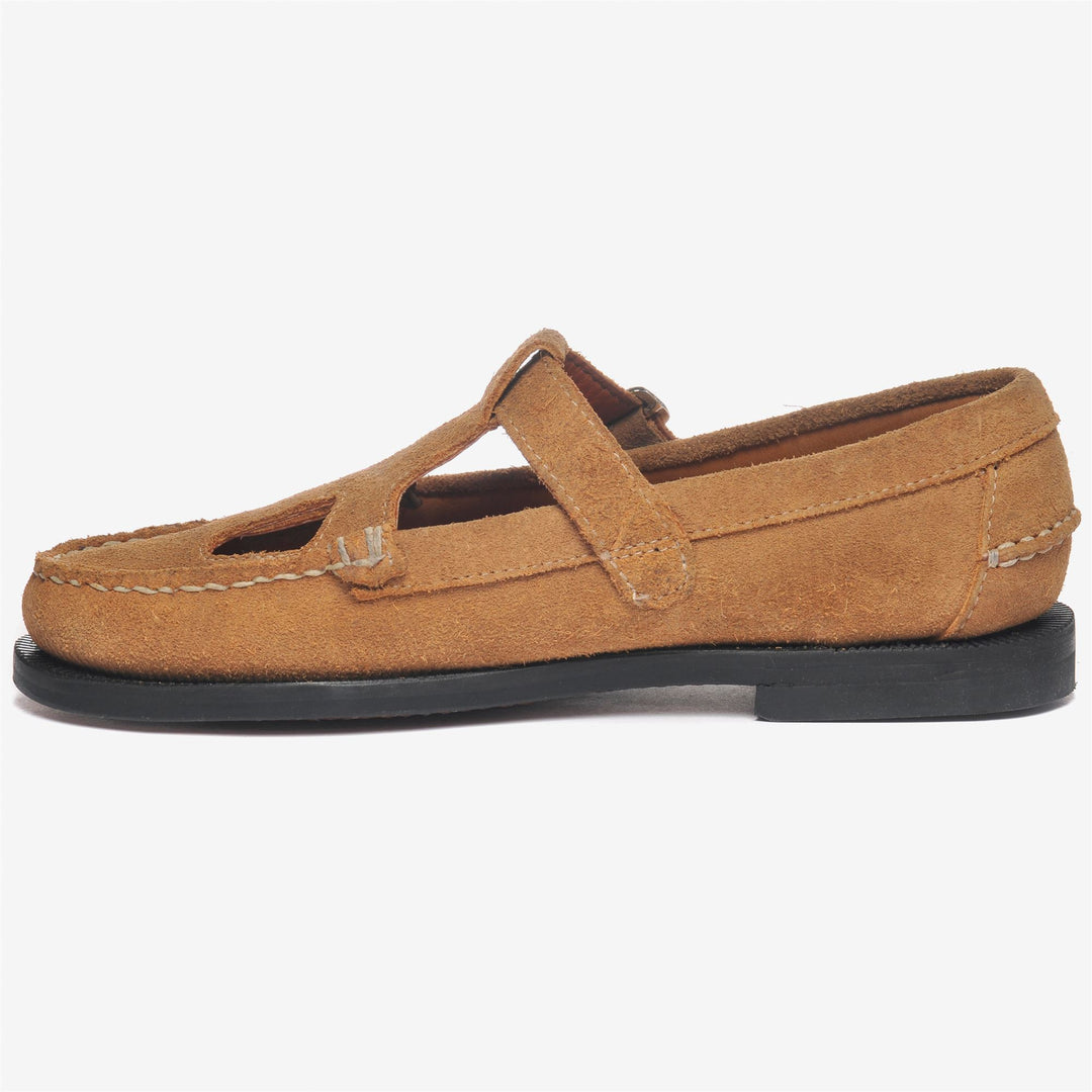 Beige yellow Women's Low Cut Moccasin with Adjustable Buckle main