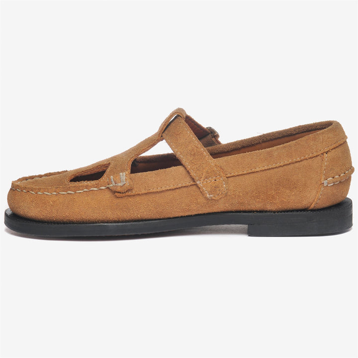 Beige yellow Women's Low Cut Moccasin with Adjustable Buckle 3