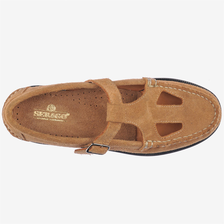 Beige yellow Women's Low Cut Moccasin with Adjustable Buckle 4