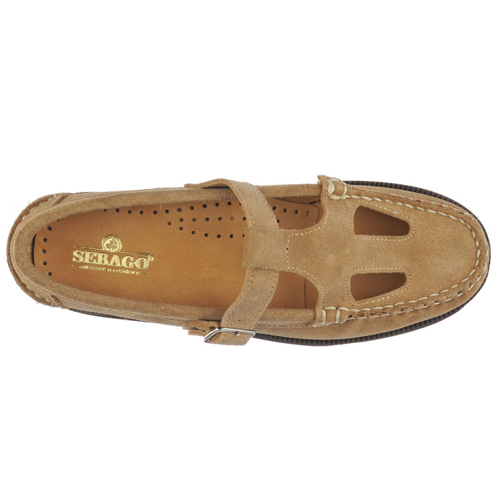 Beige yellow Women's Business Moccasins with Buckle Closure 4