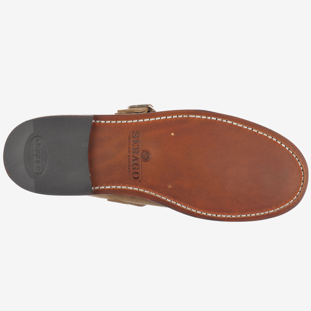 Mocasines de negocios para mujer en color beige y amarillo con cierre de hebilla 02