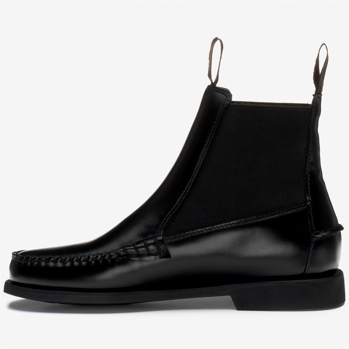 Black Women's Leather Chelsea Boot